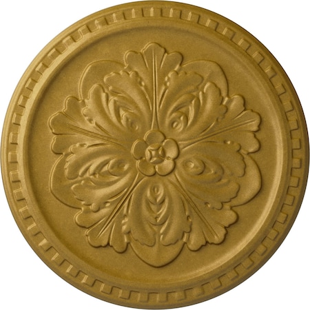 Ekena Millwork Emeryville Ceiling Medallion, Hand-Painted Pharaohs Gold, 16 7/8"OD x 5/8"P CM16ERPGS